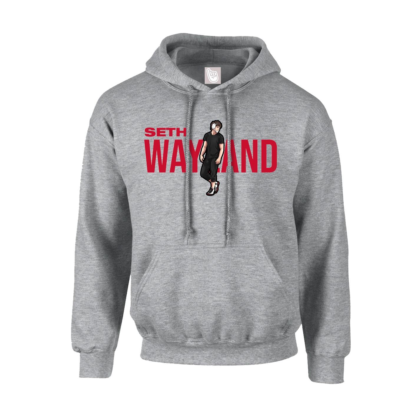 Hoodie — Player Name in Grey