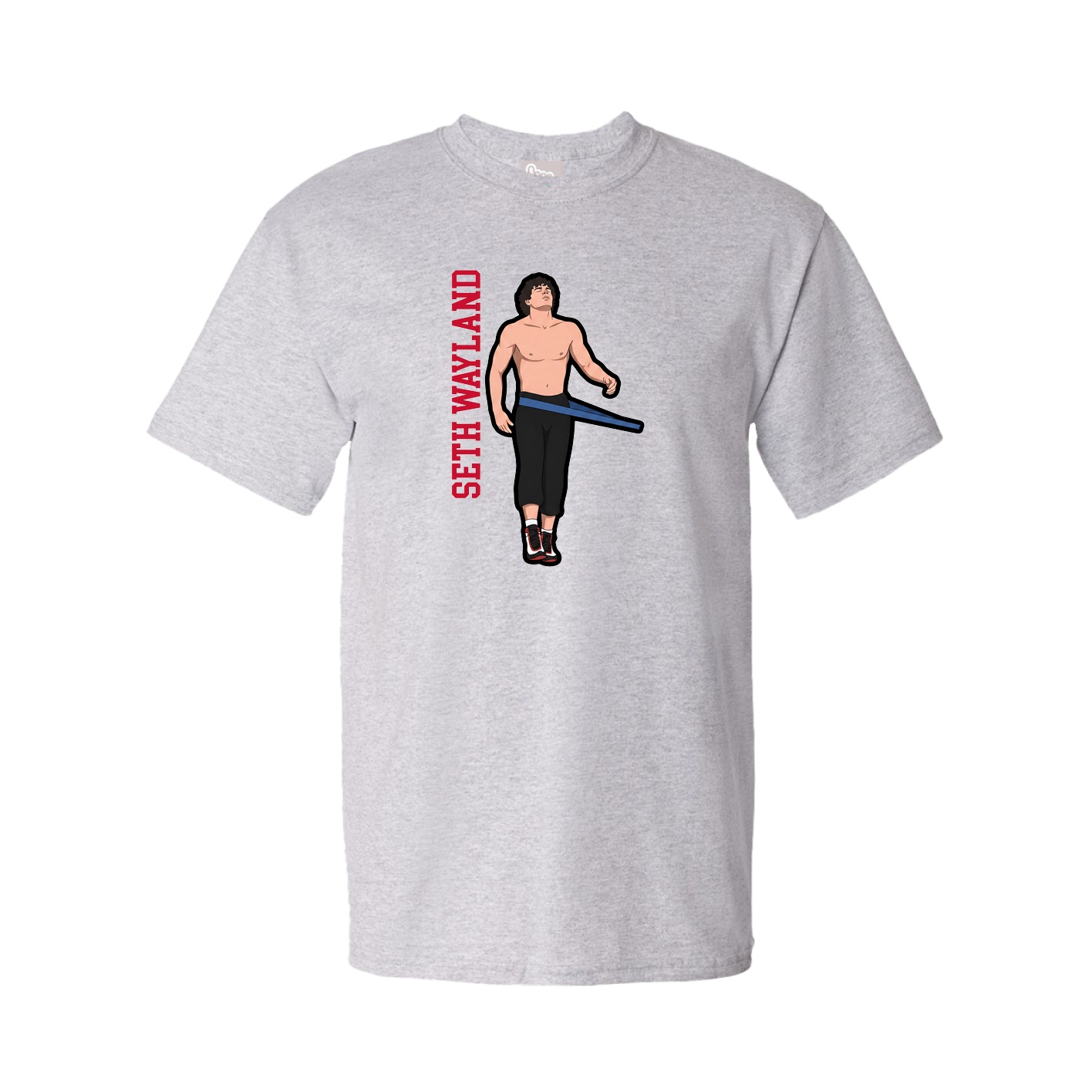 Tee — Name Vertical in Grey