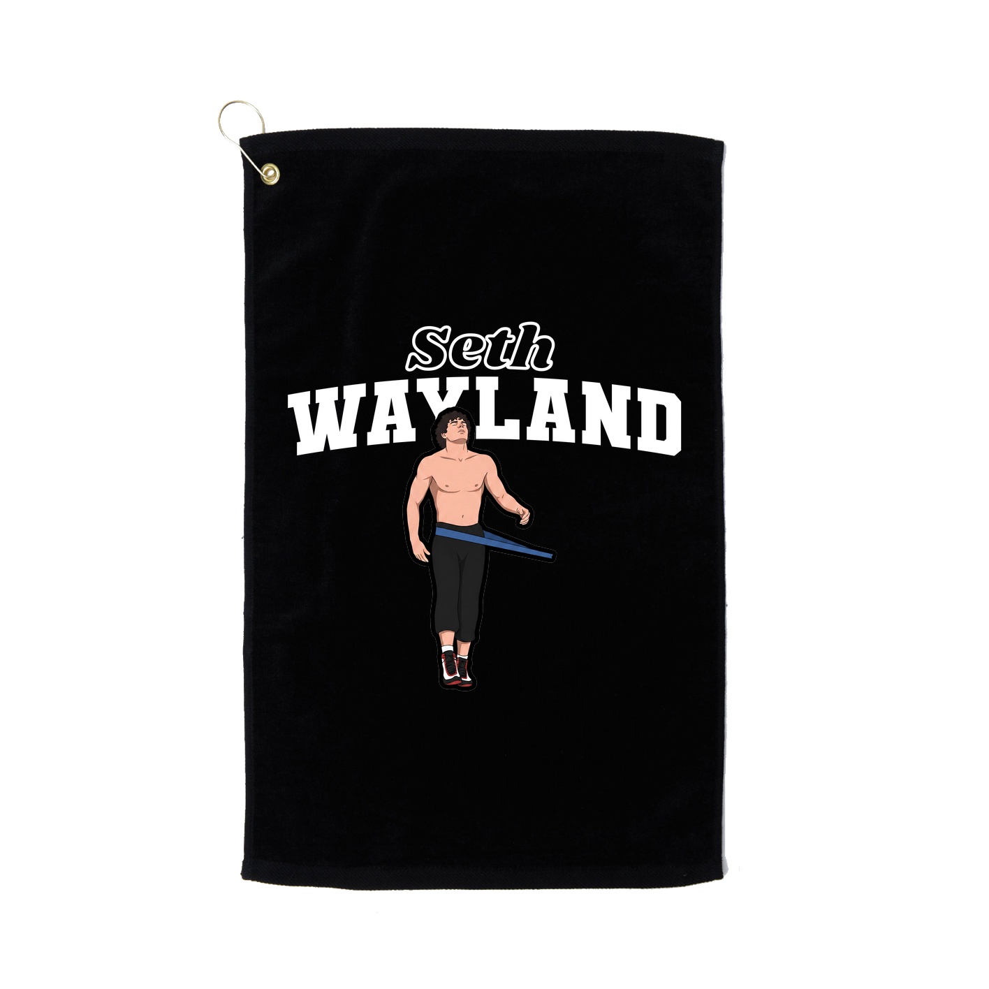 Golf Towel — Name Arch in Black