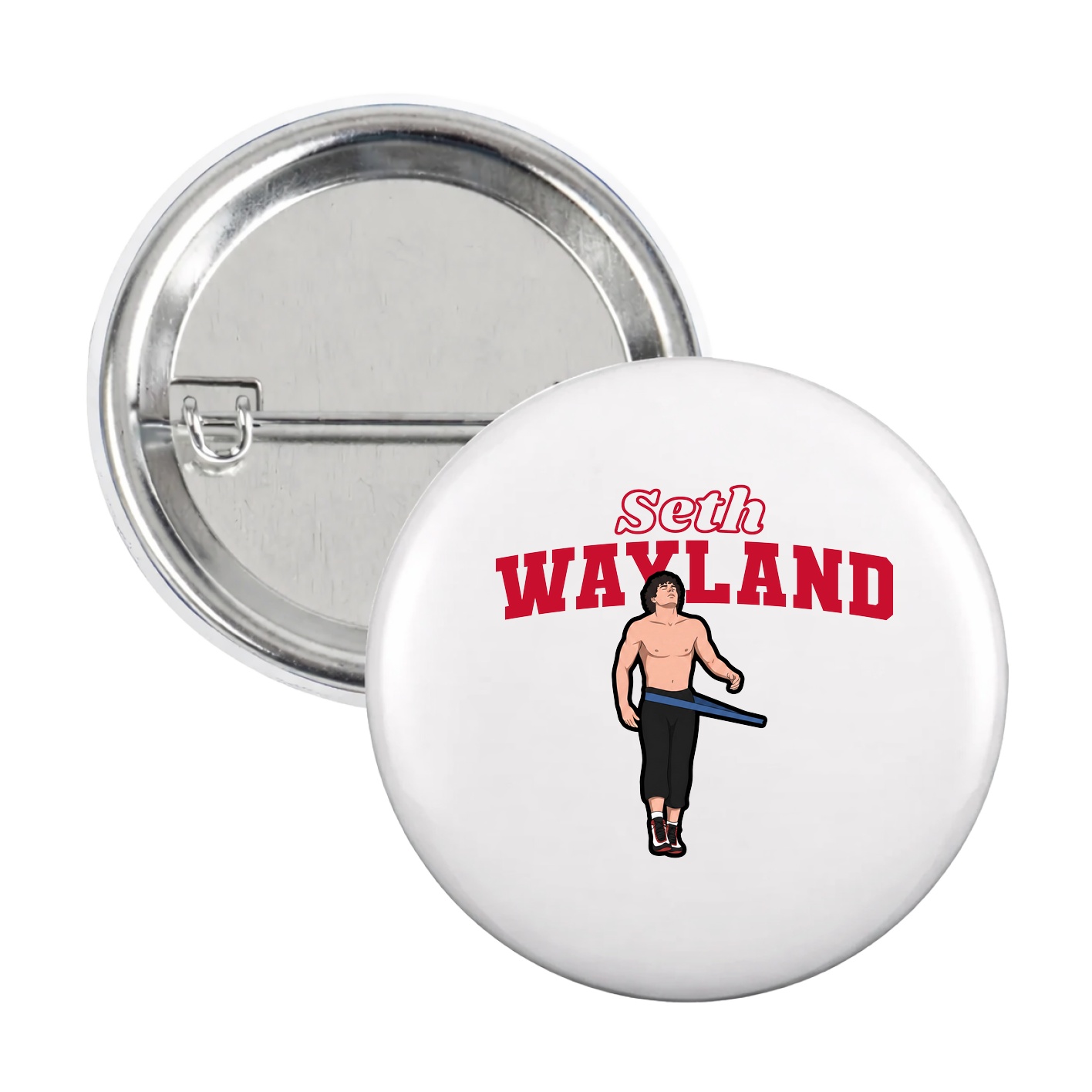 Game Day Button — Name Arch in White