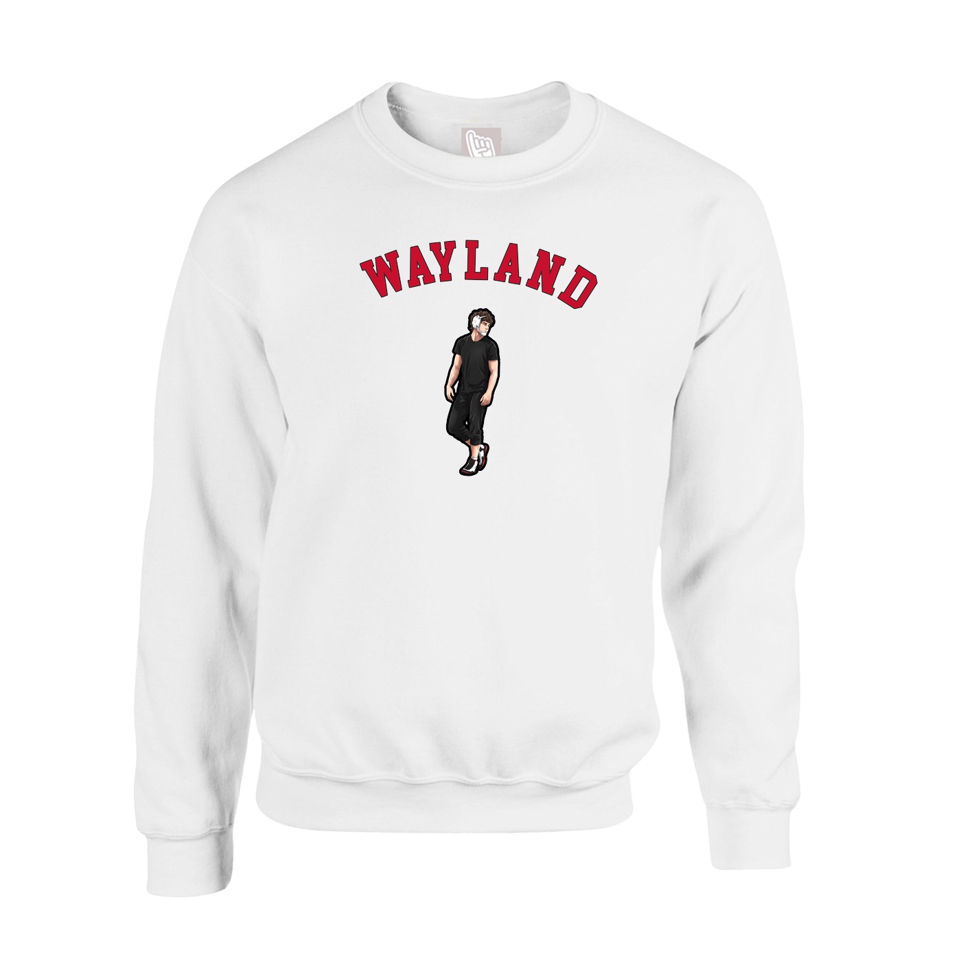 Fleece Crew — Shirsey Arch in White