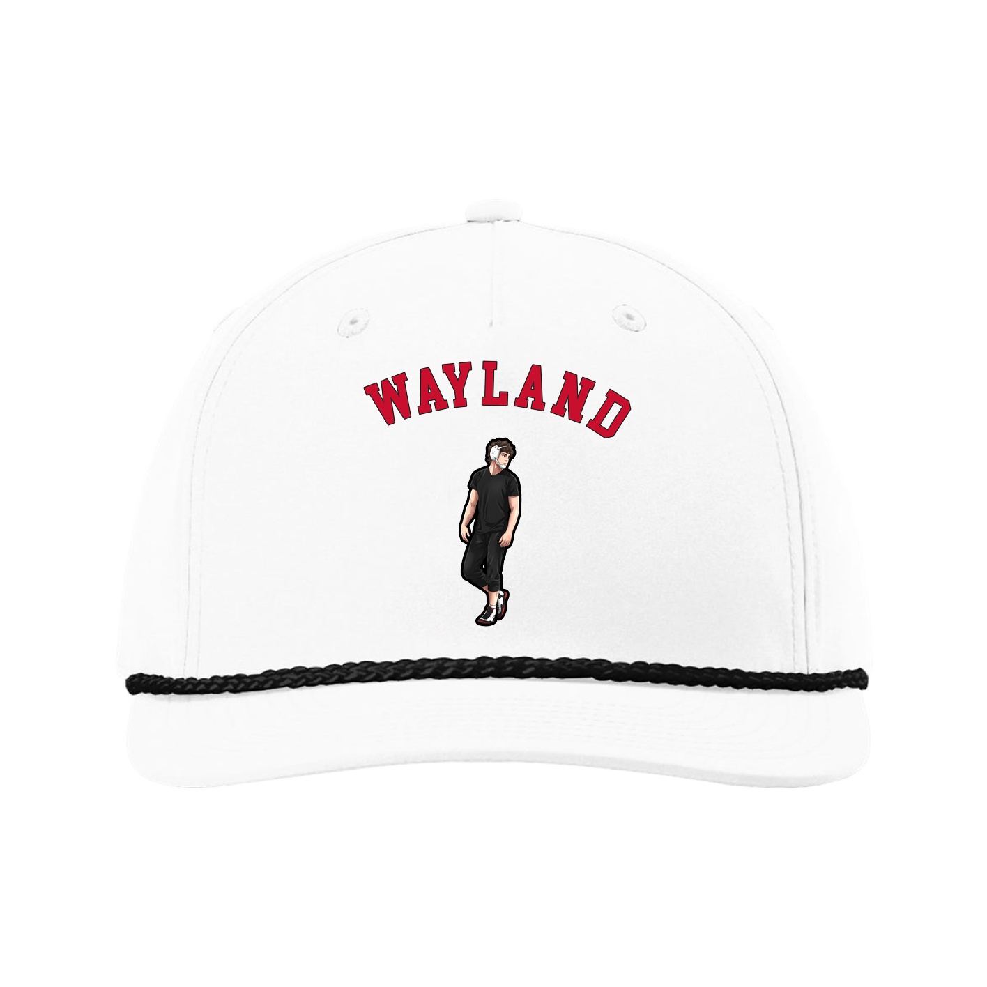 Five-Panel Classic Rope Cap — Shirsey Arch in White