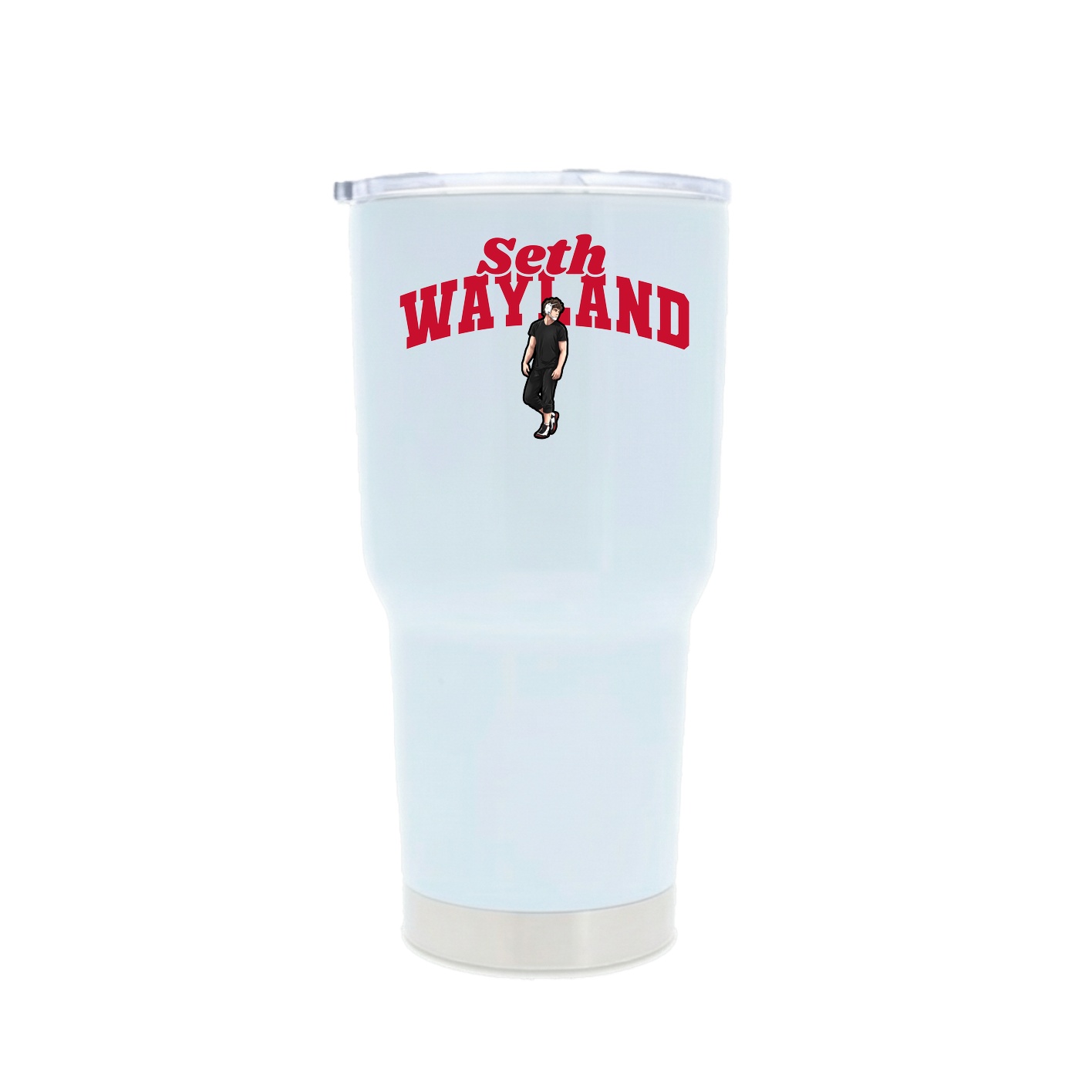 30oz Stainless Steel Tumbler — Signature Arch in White