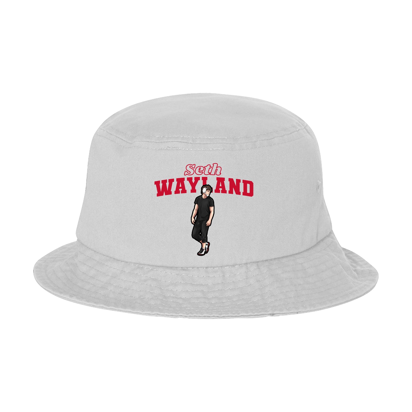 Bucket Cap — Name Arch in White