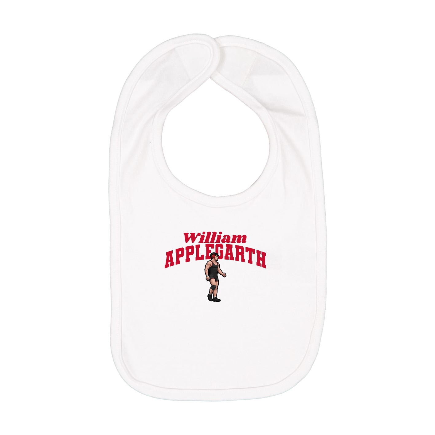 Infant Bib — Signature Arch in White
