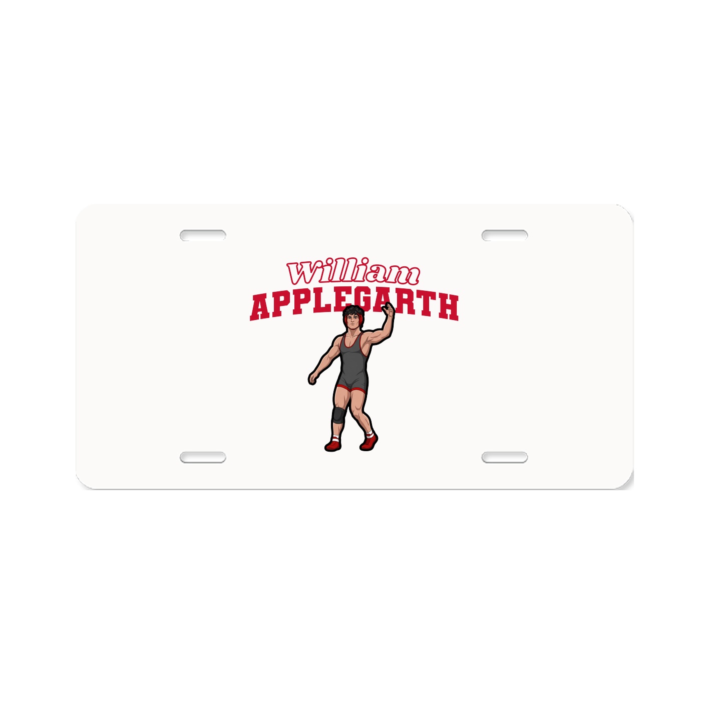 License Plate — Name Arch in Classic