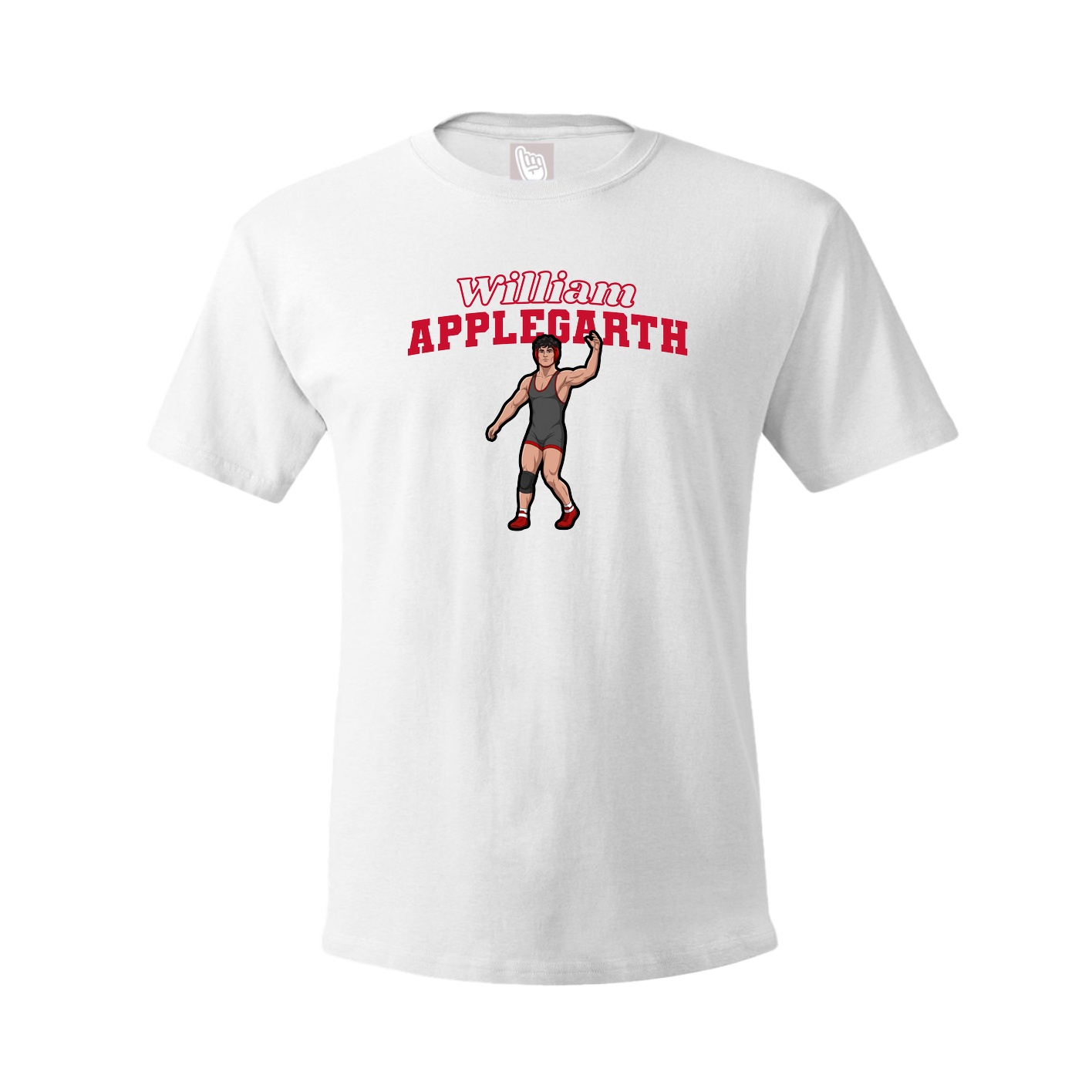 Youth Tee — Name Arch in White