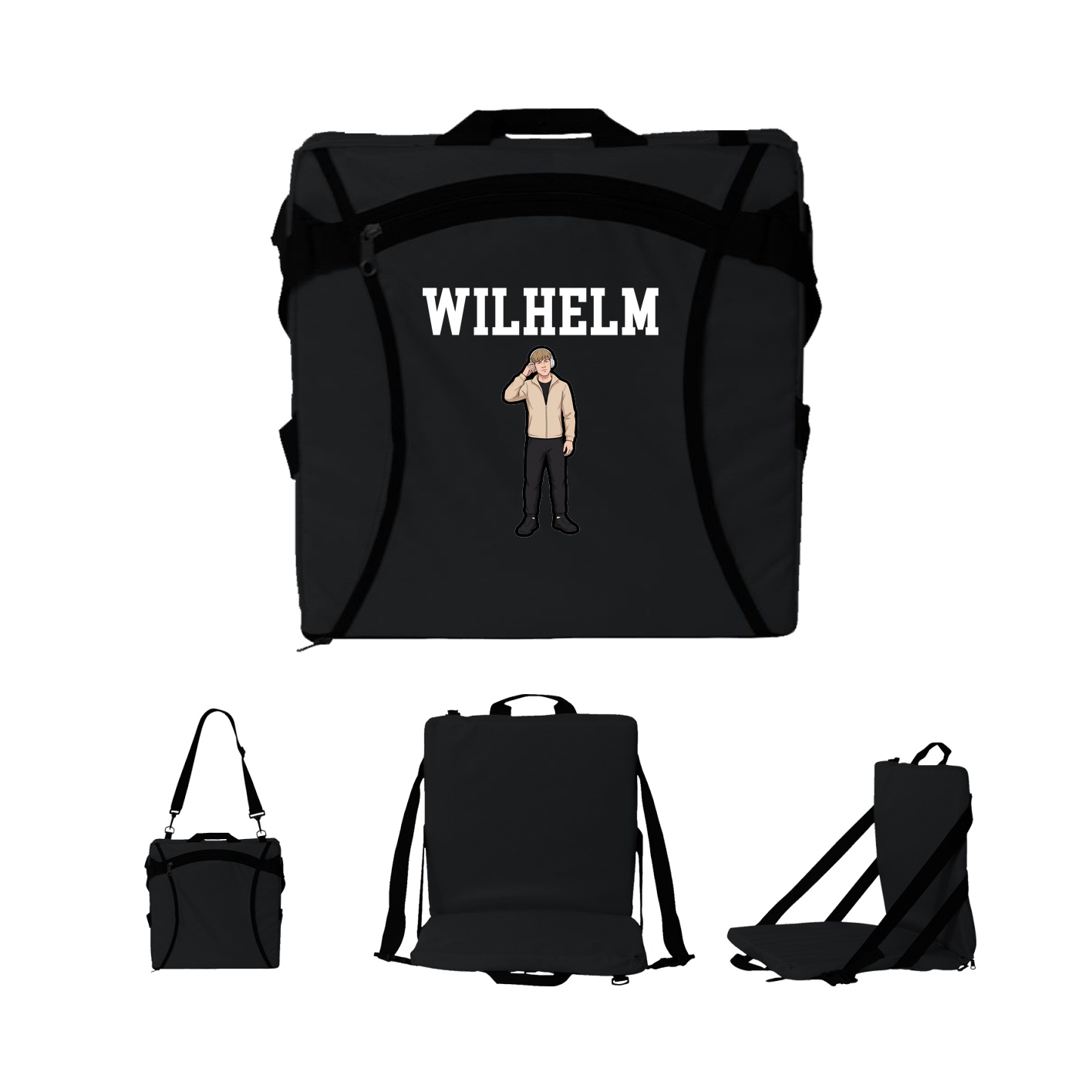 Folding Stadium Seat — Shirsey in Black