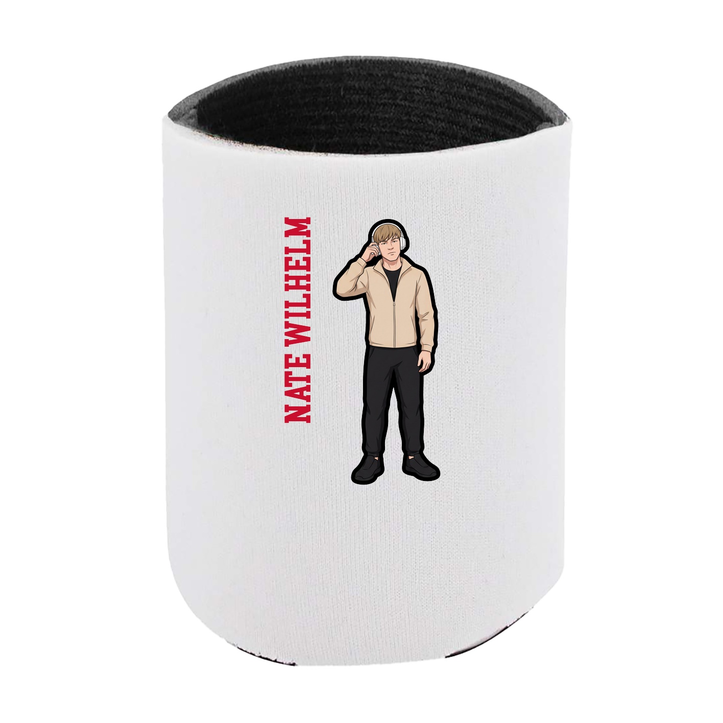 Can Holder — Name Vertical in White