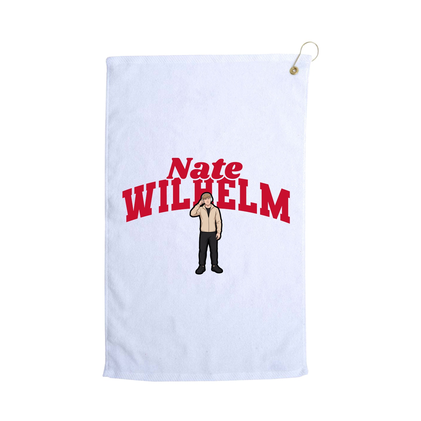 Golf Towel — Signature Arch in White