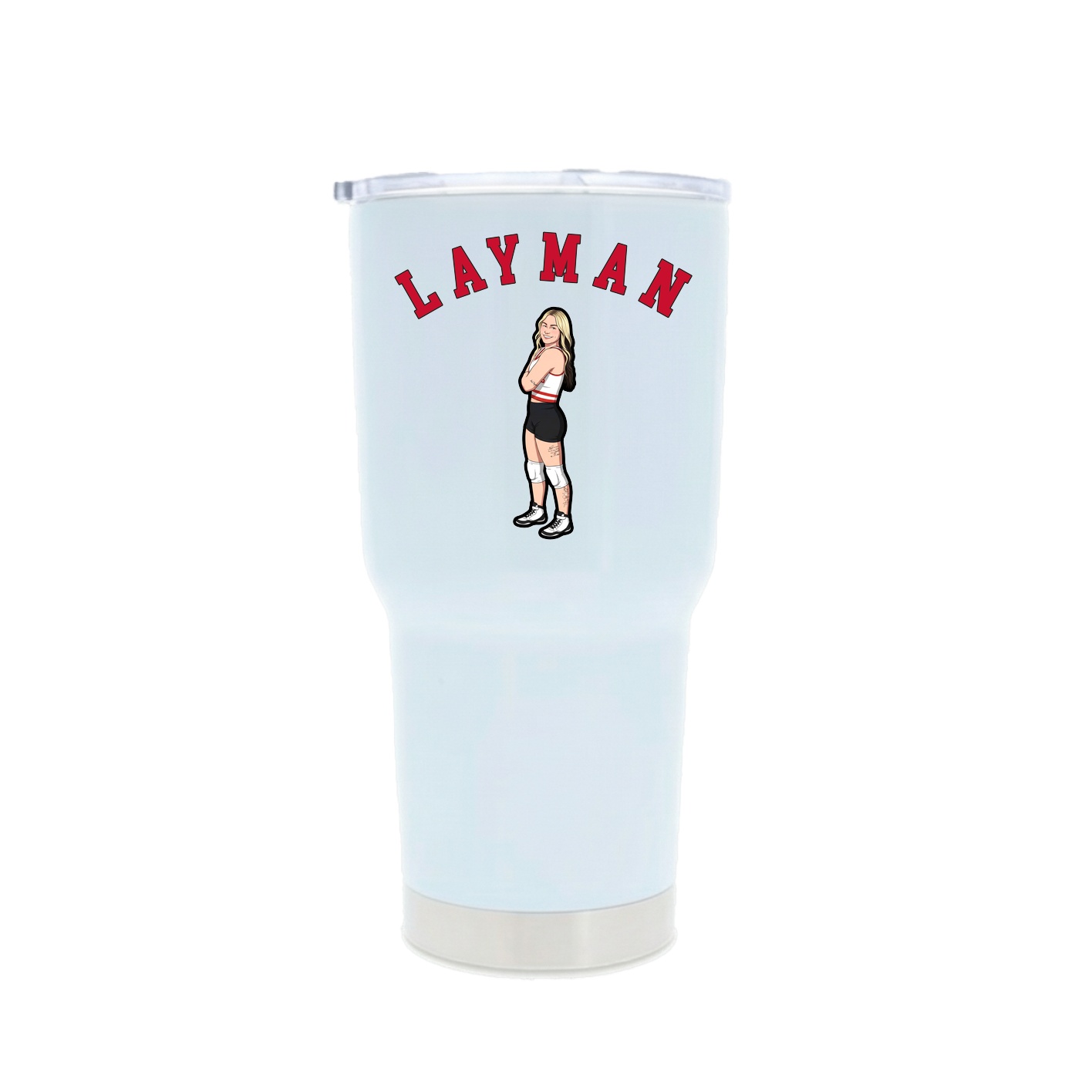 30oz Stainless Steel Tumbler — Shirsey Arch in White