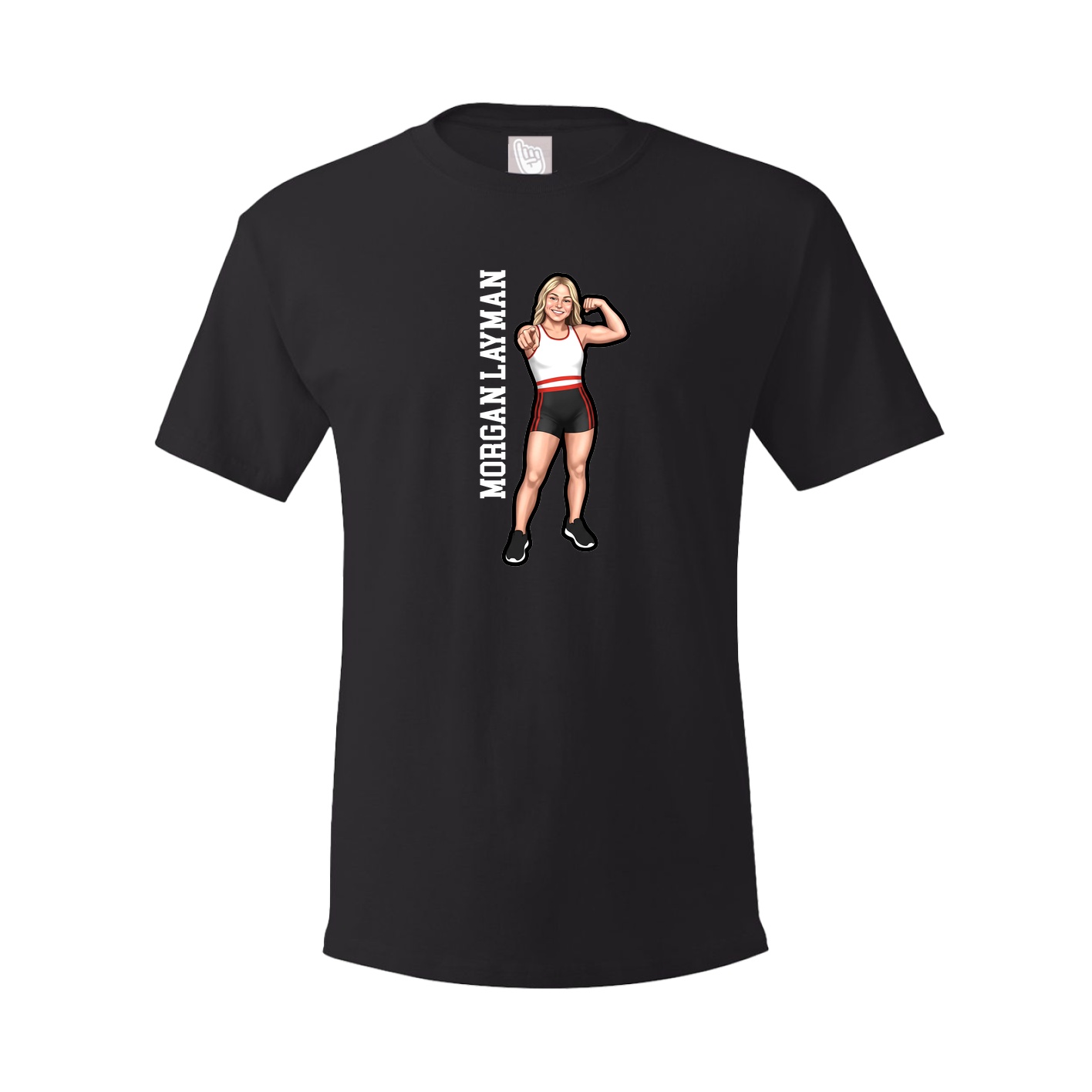 Tee — Name Vertical in Black
