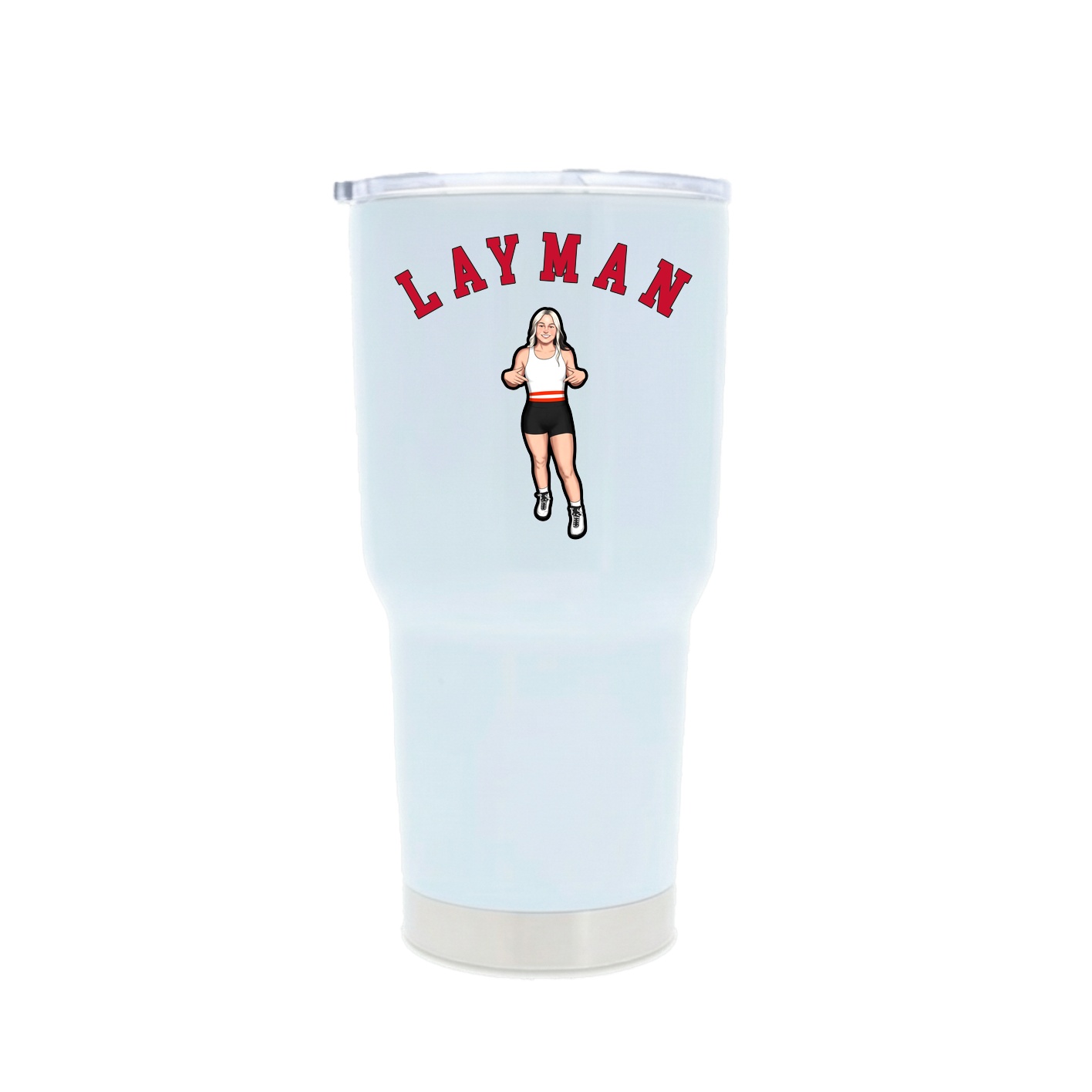 30oz Stainless Steel Tumbler — Shirsey Arch in White