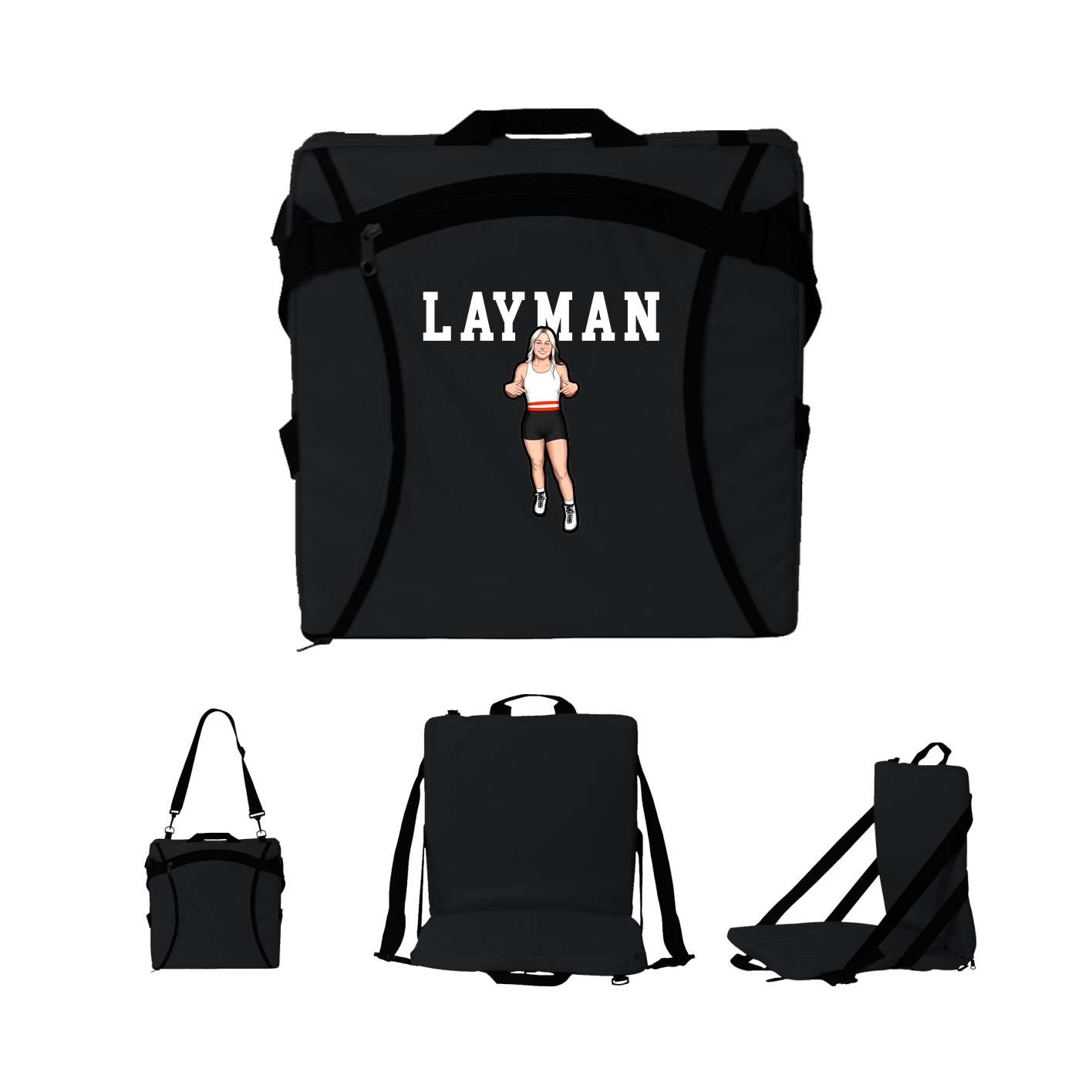 Folding Stadium Seat — Shirsey in Black