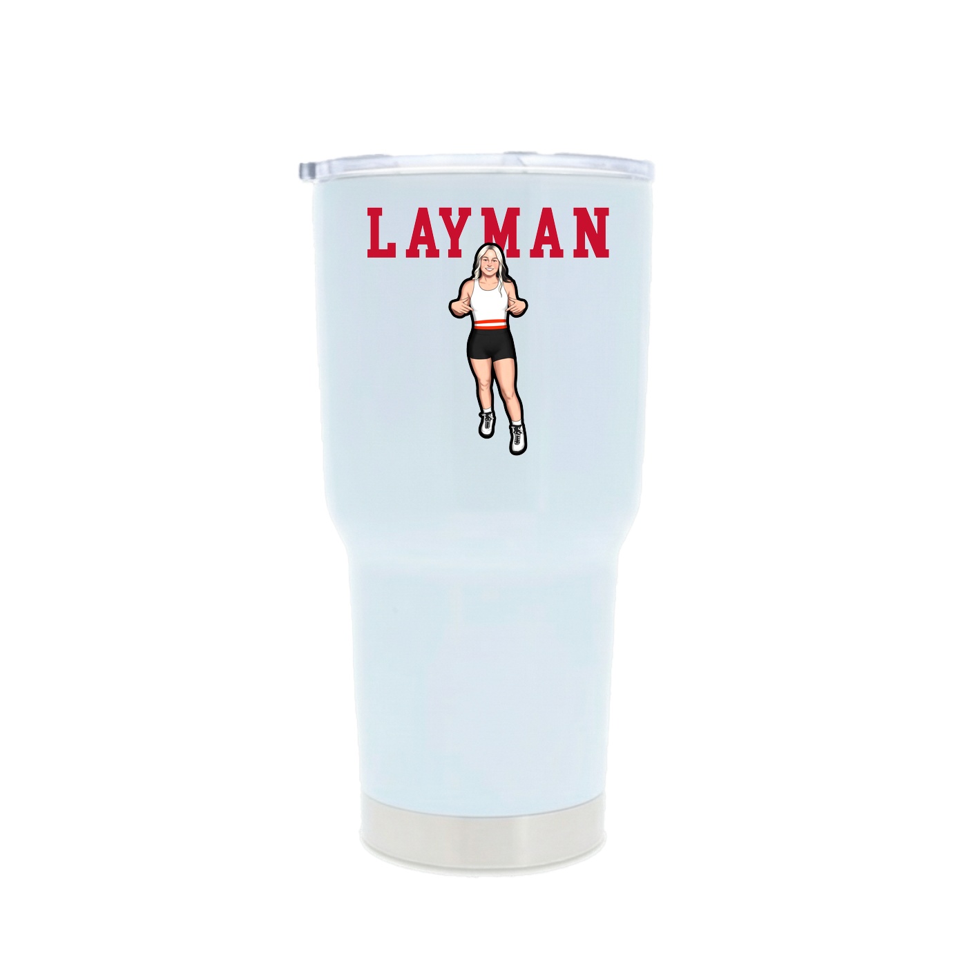 30oz Stainless Steel Tumbler — Shirsey in White