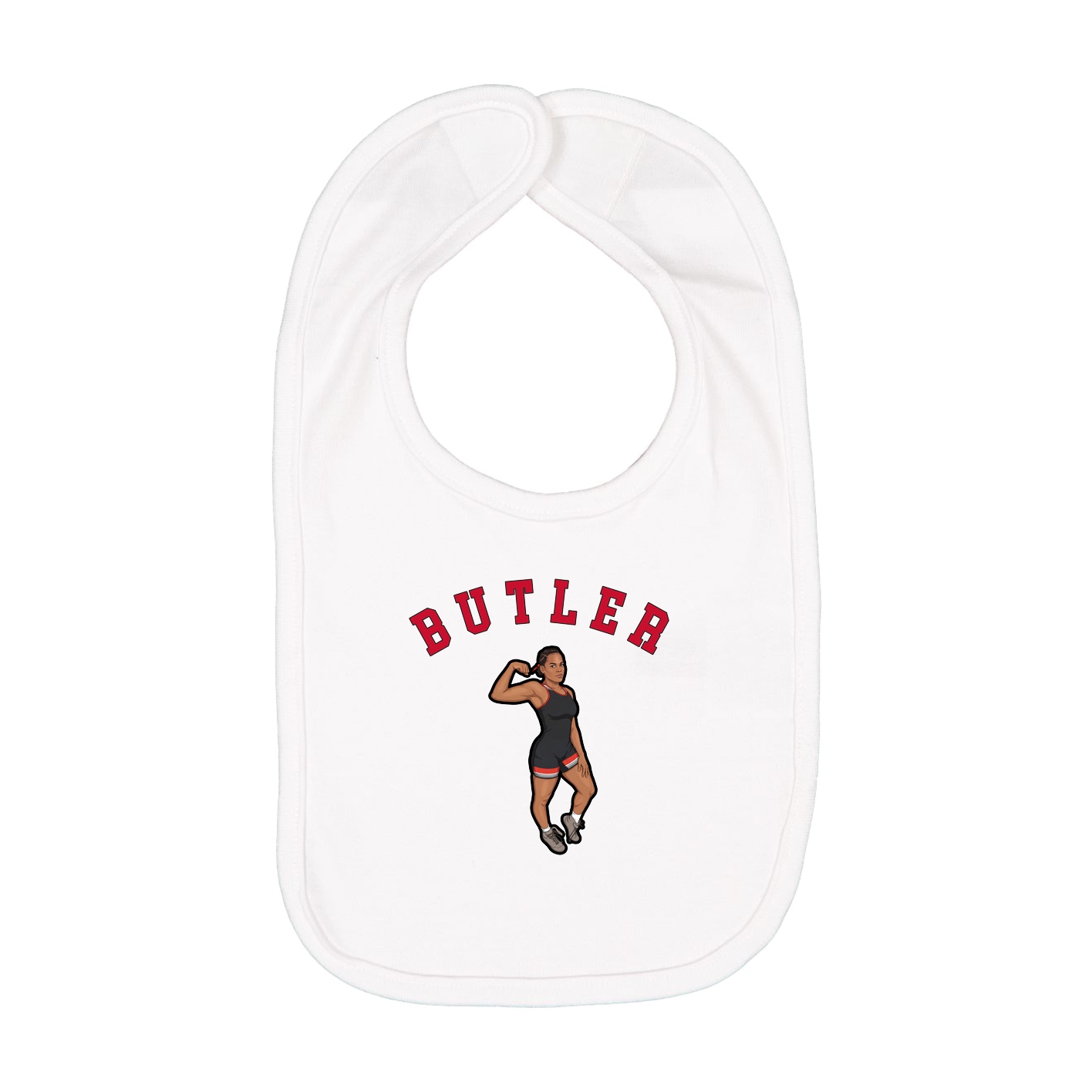 Infant Bib — Shirsey Arch in White