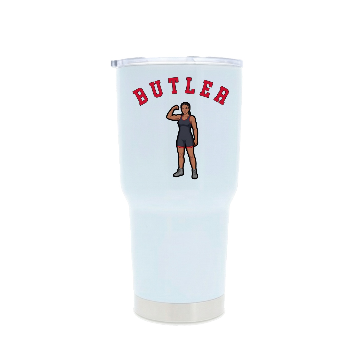 30oz Stainless Steel Tumbler — Shirsey Arch in White