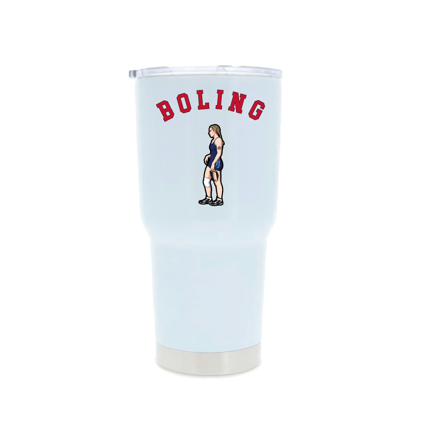 30oz Stainless Steel Tumbler — Shirsey Arch in White