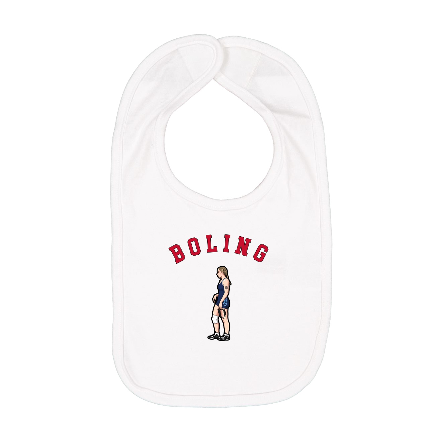 Infant Bib — Shirsey Arch in White