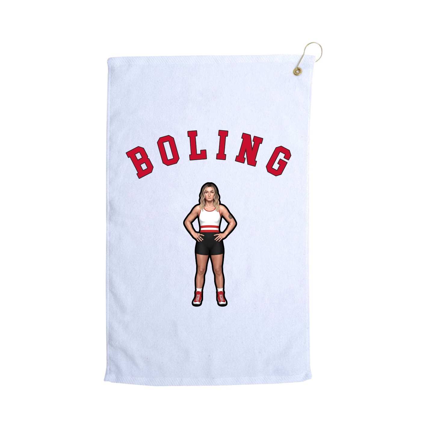 Golf Towel — Shirsey Arch in White