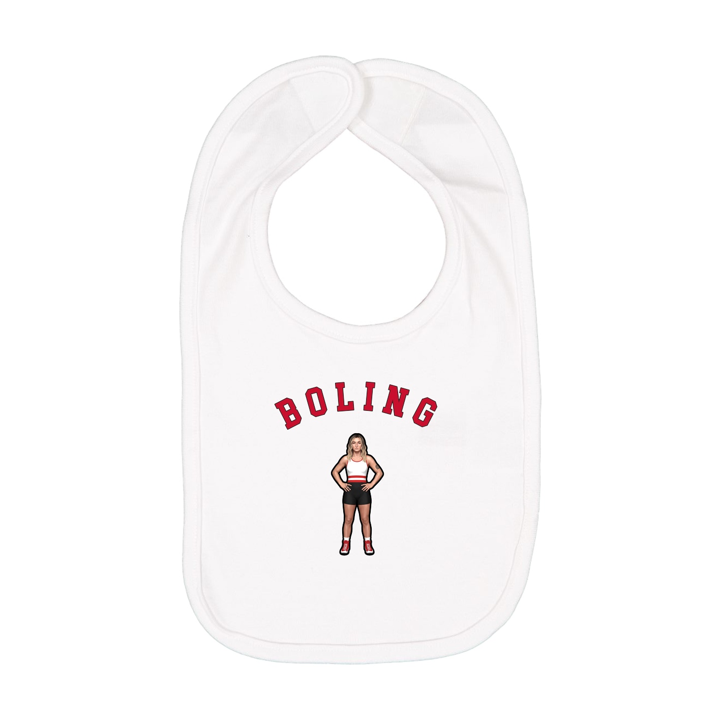 Infant Bib — Shirsey Arch in White