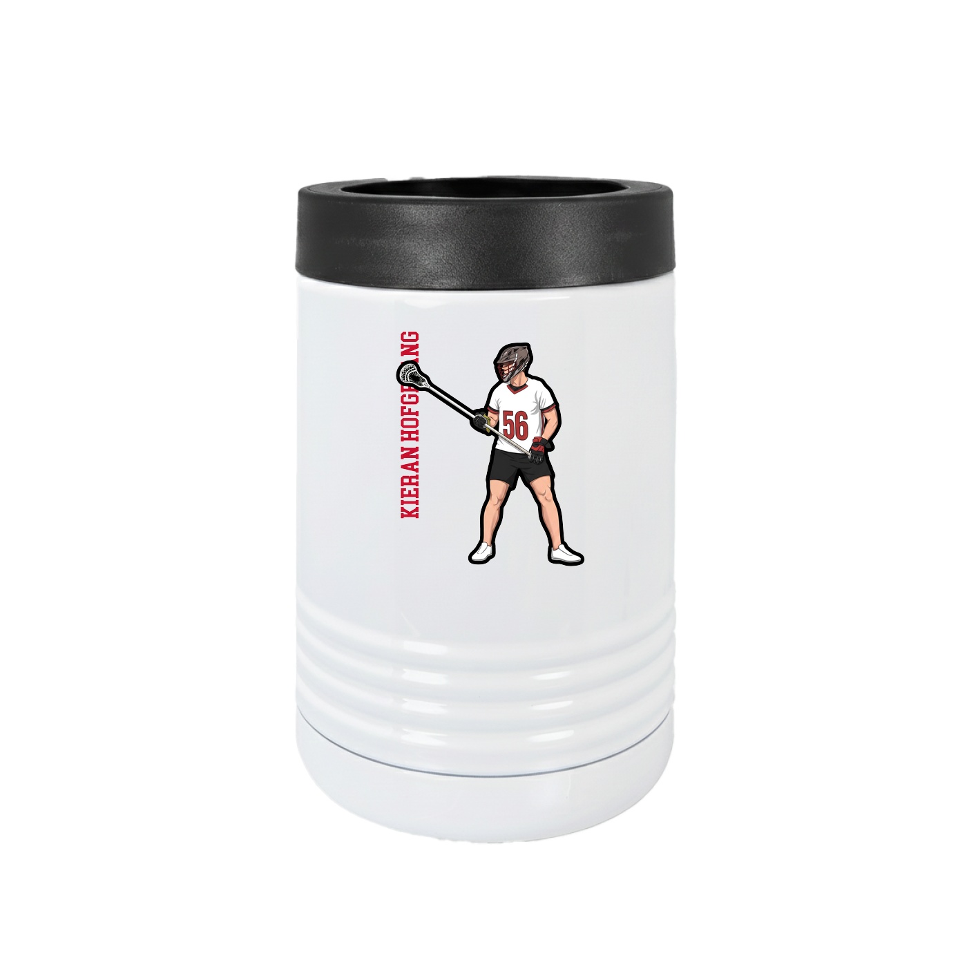 Beverage Holder — Name Vertical in White