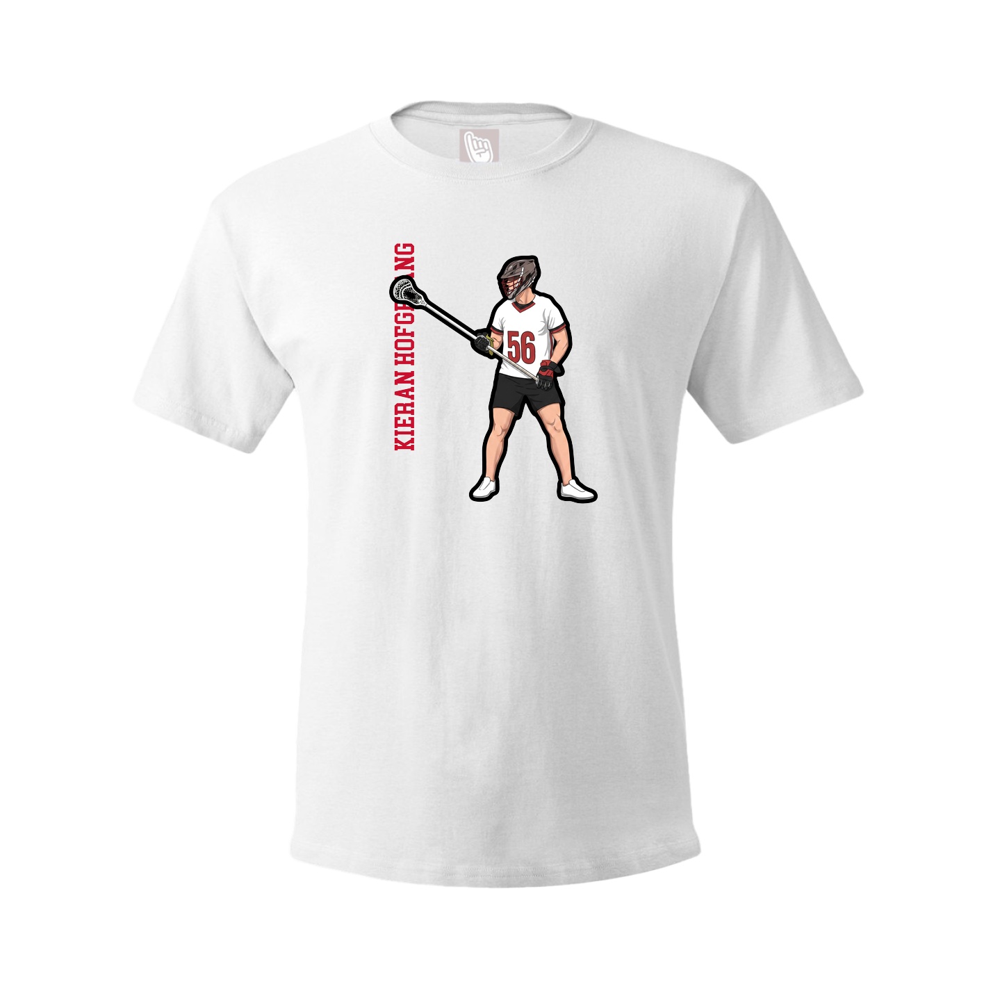 Youth Tee — Name Vertical in White