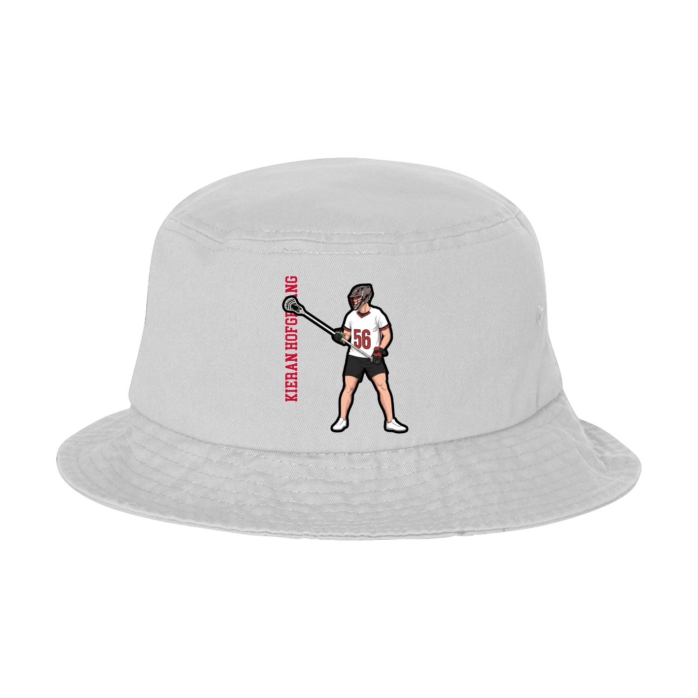 Bucket Cap — Name Vertical in White