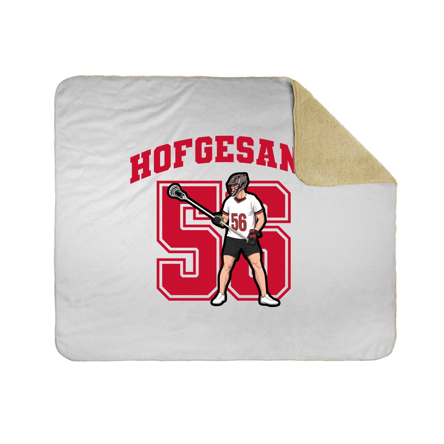 Throw Blanket — Number in White