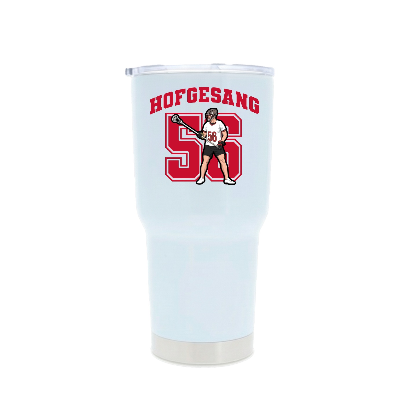 30oz Stainless Steel Tumbler — Number in White