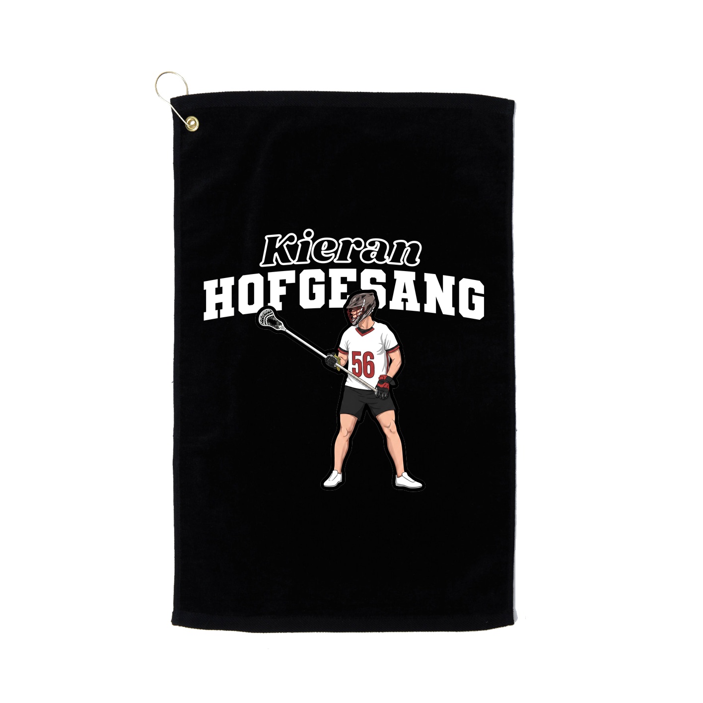 Golf Towel — Name Arch in Black