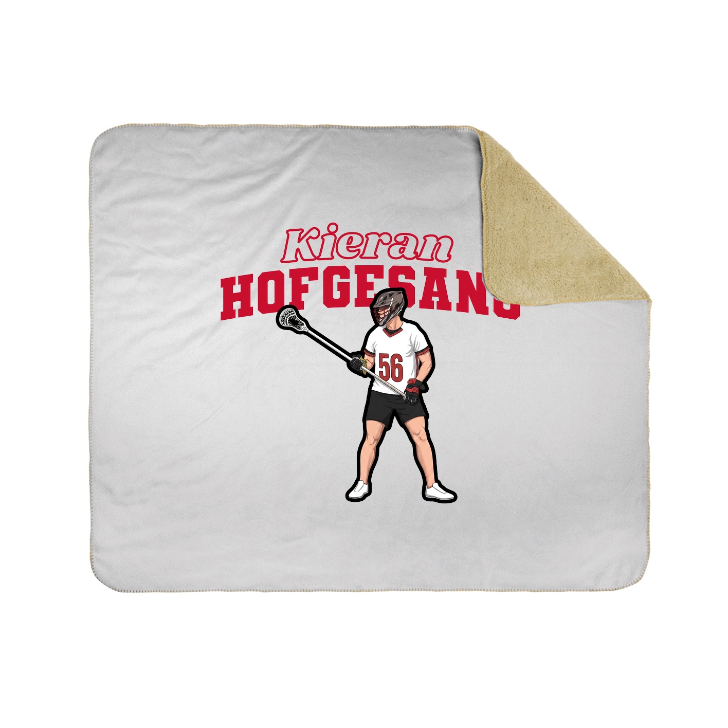 Throw Blanket — Name Arch in White