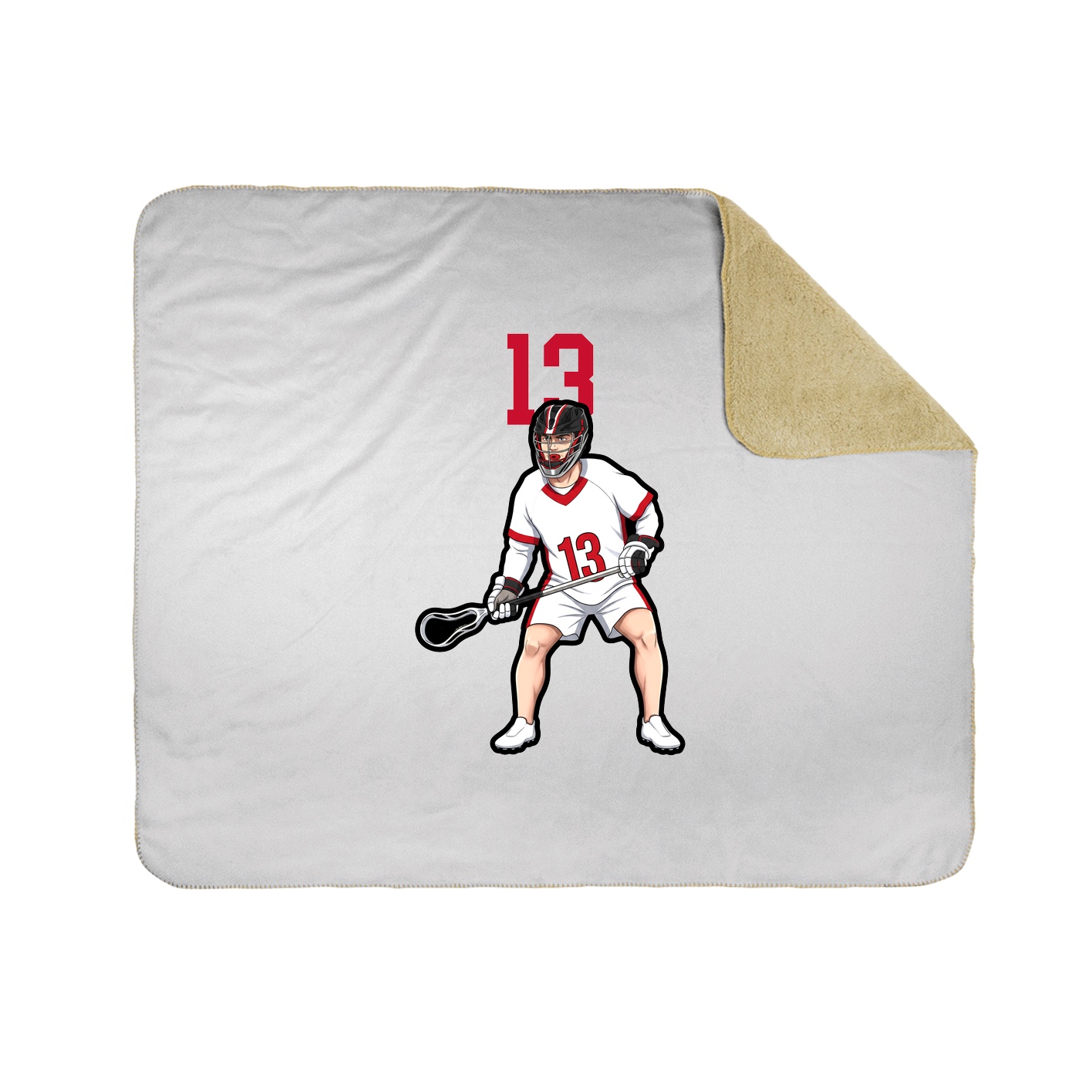 Throw Blanket — Number Top in White