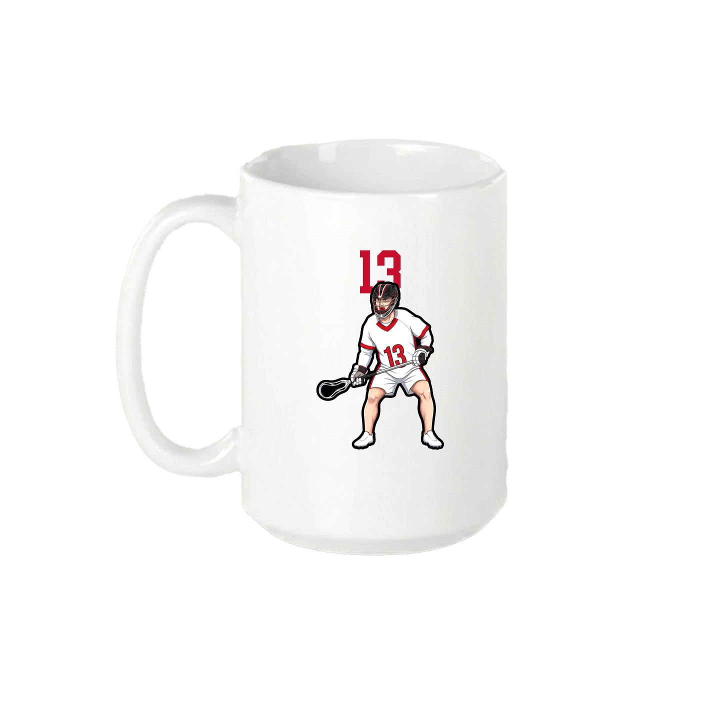 15oz Coffee Mug — Number Top in White