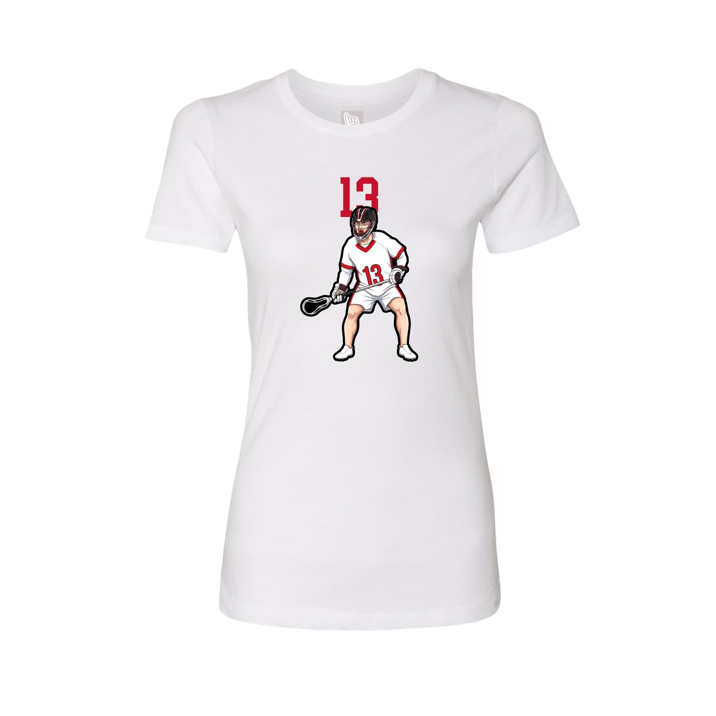 Womens Tee — Number Top in White