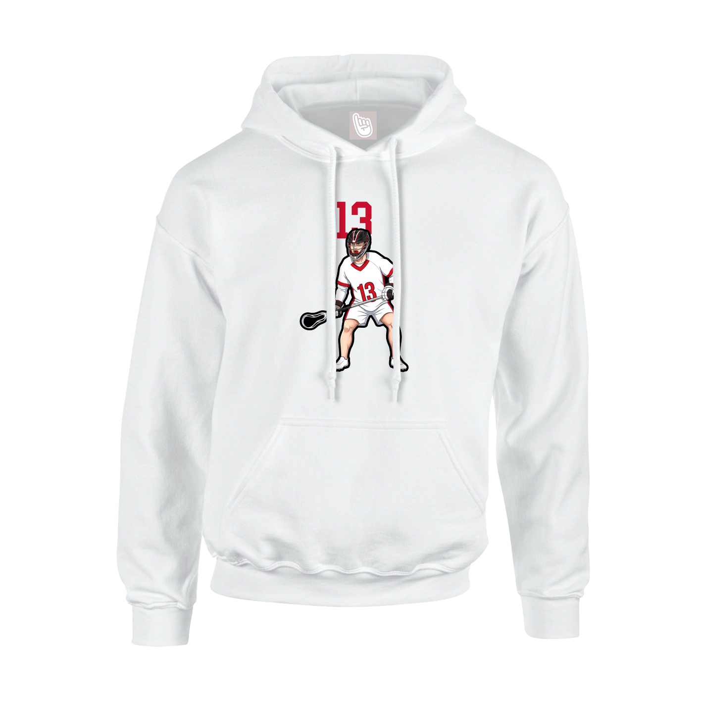 Hoodie — Number Top in White