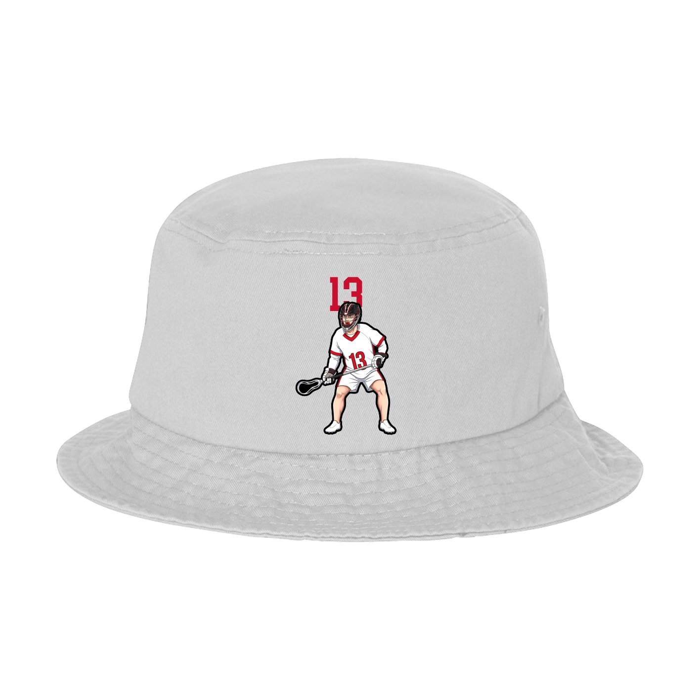 Bucket Cap — Number Top in White