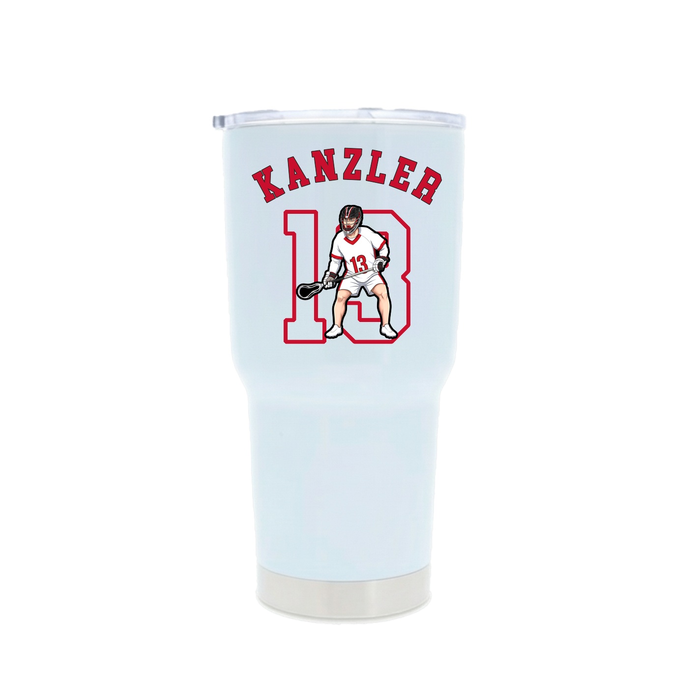 30oz Stainless Steel Tumbler — Shirsey Arch in White