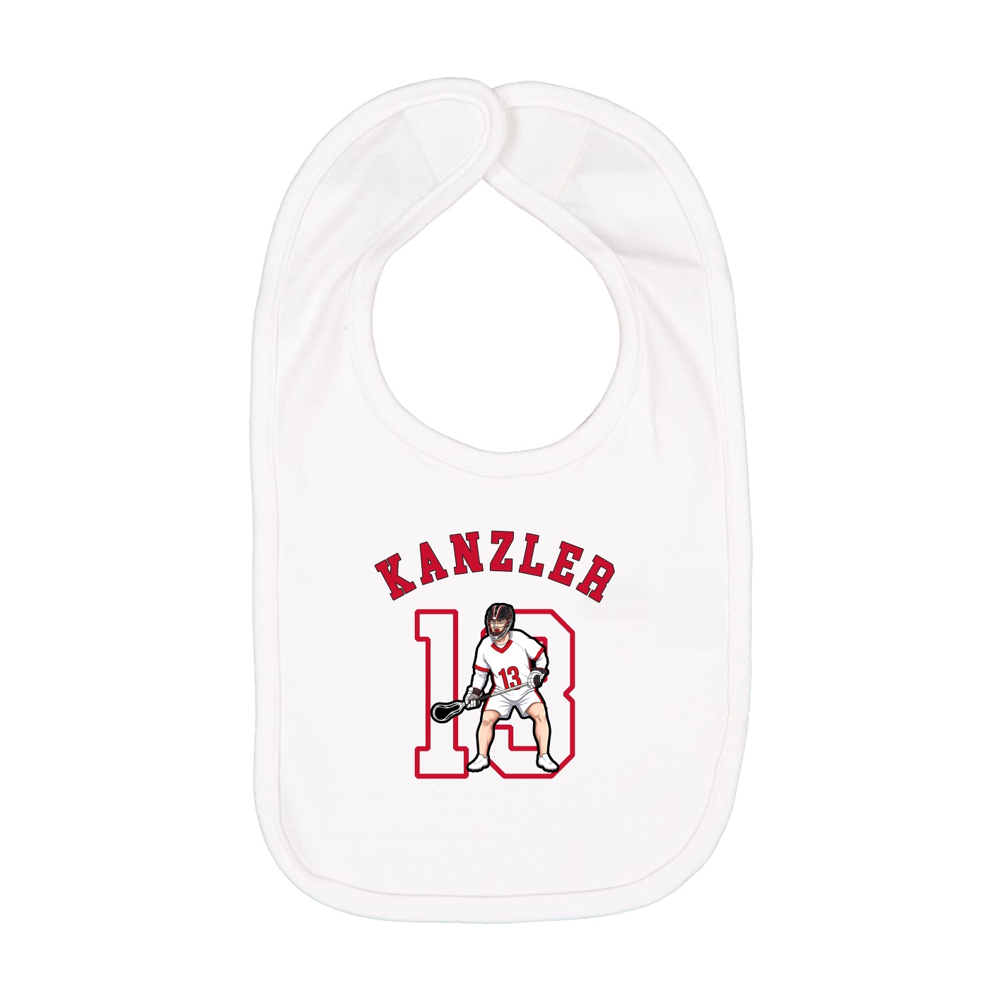 Infant Bib — Shirsey Arch in White