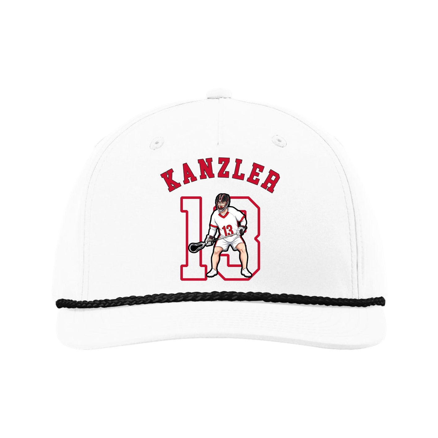 Five-Panel Classic Rope Cap — Shirsey Arch in White