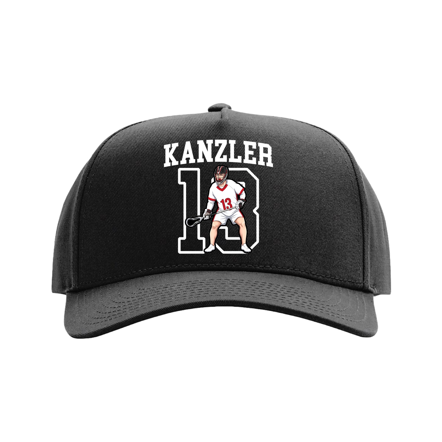 Full Fabric Five-Panel Champ Cap — Shirsey in Black