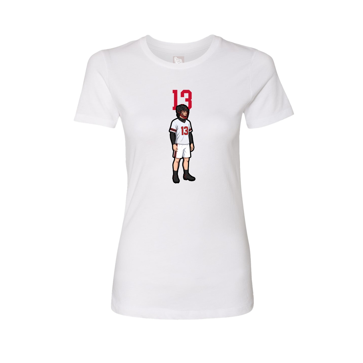 Womens Tee — Number Top in White