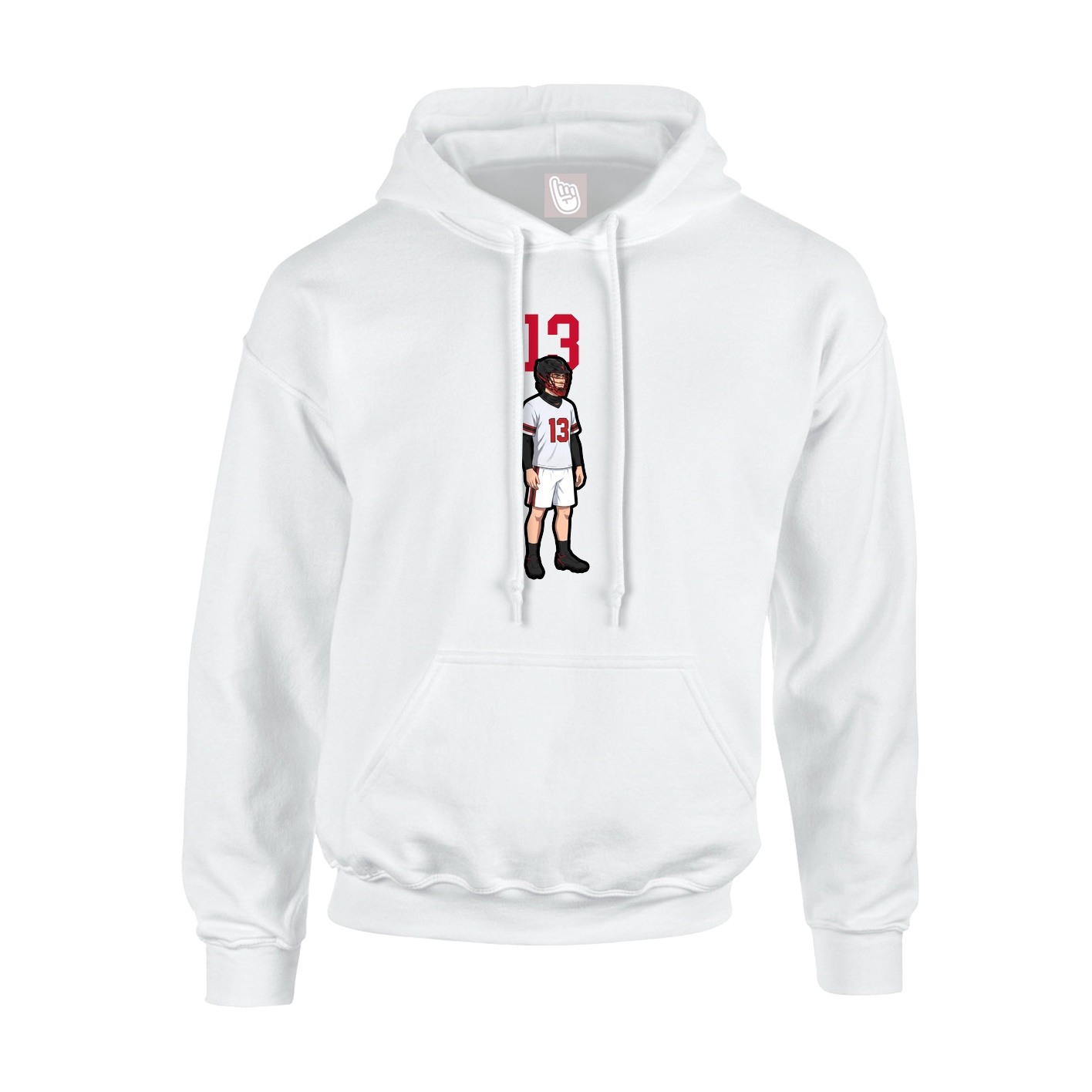 Hoodie — Number Top in White