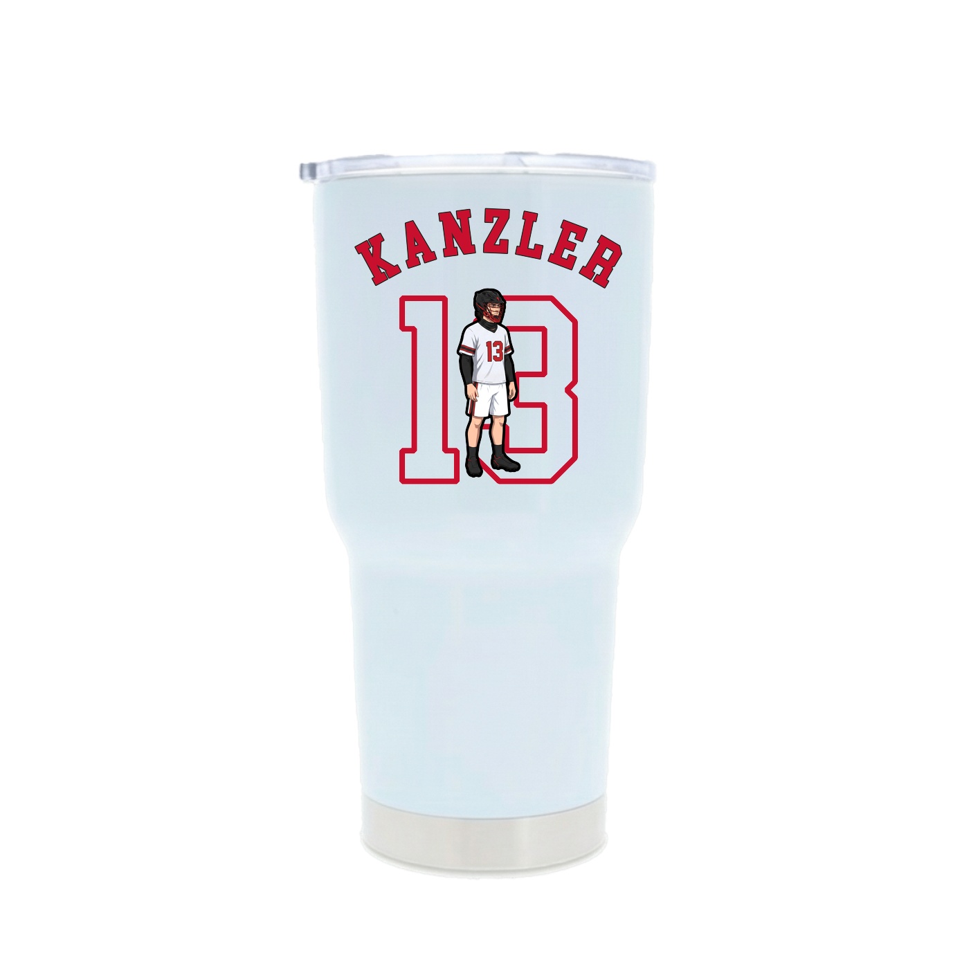 30oz Stainless Steel Tumbler — Shirsey Arch in White
