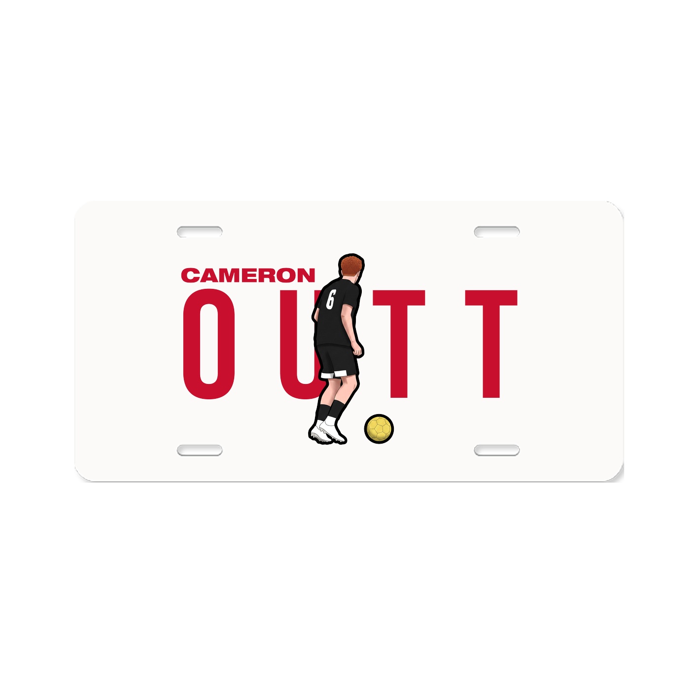 License Plate — Player Name in Classic