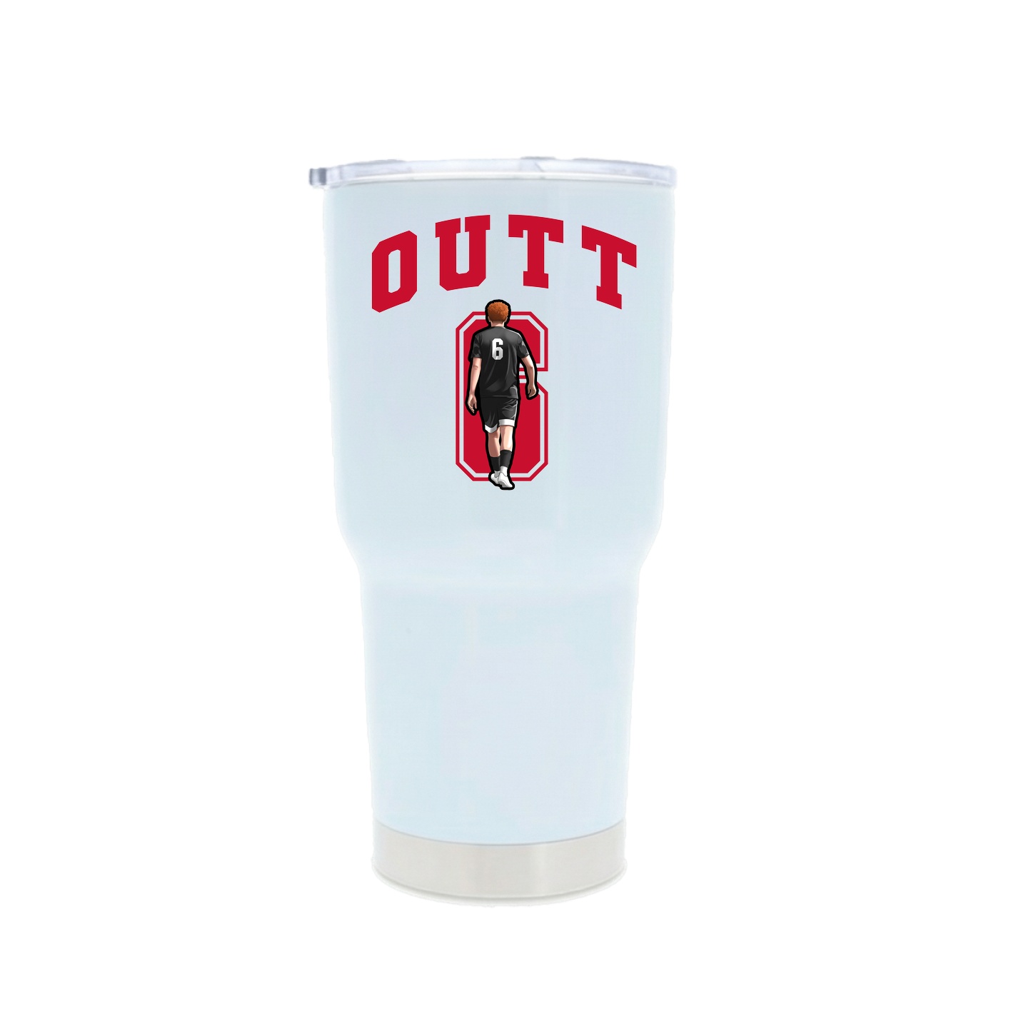 30oz Stainless Steel Tumbler — Number in White