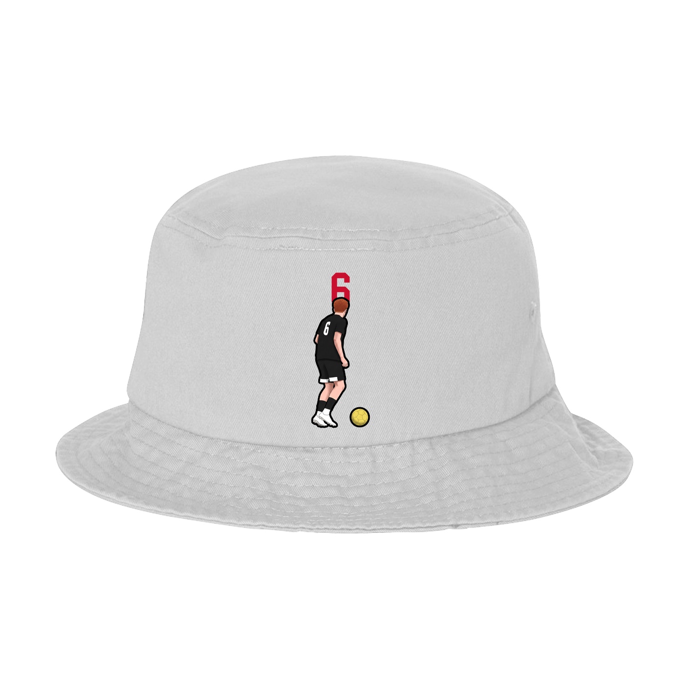Bucket Cap — Number Top in White