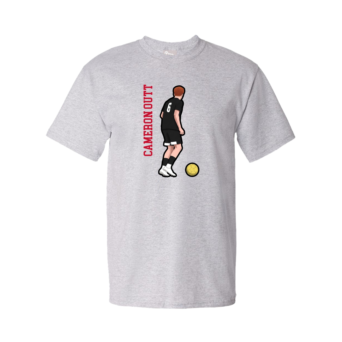 Tee — Name Vertical in Grey