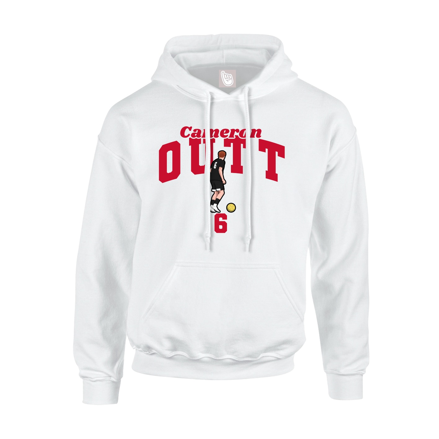 Youth Hoodie — Signature Arch in White