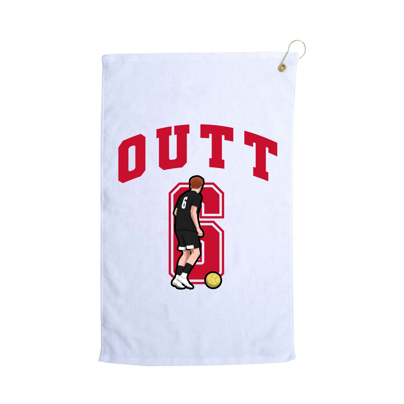 Golf Towel — Number in White